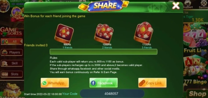 Earn Money by Referring Friends to Play 3 Patti Crown Game